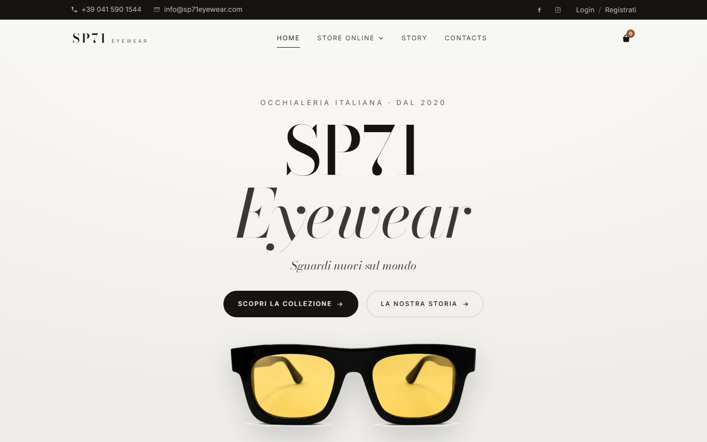 SP71 Eyewear — dopo il redesign Zeblo